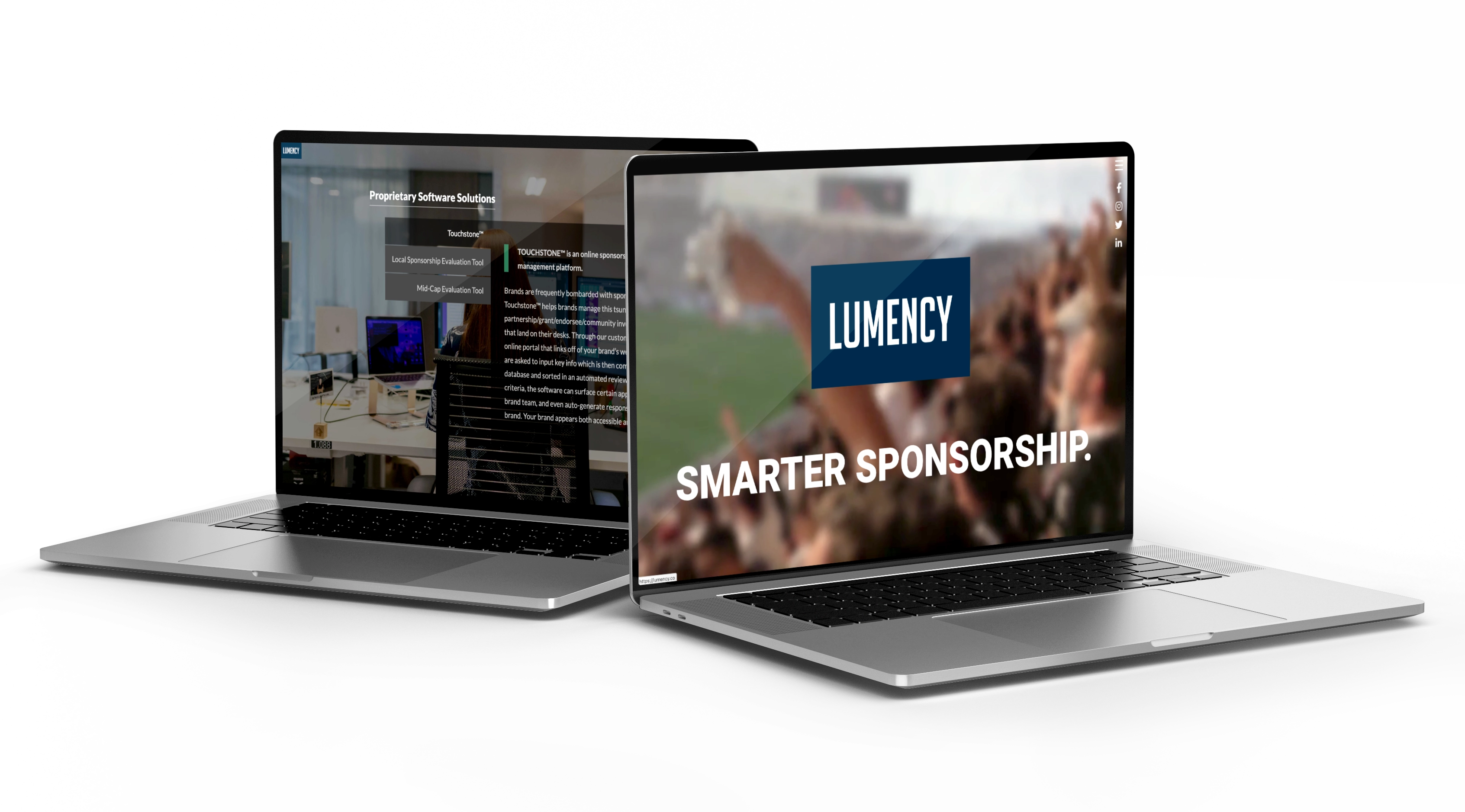 Lumency.co viewed on a laptop