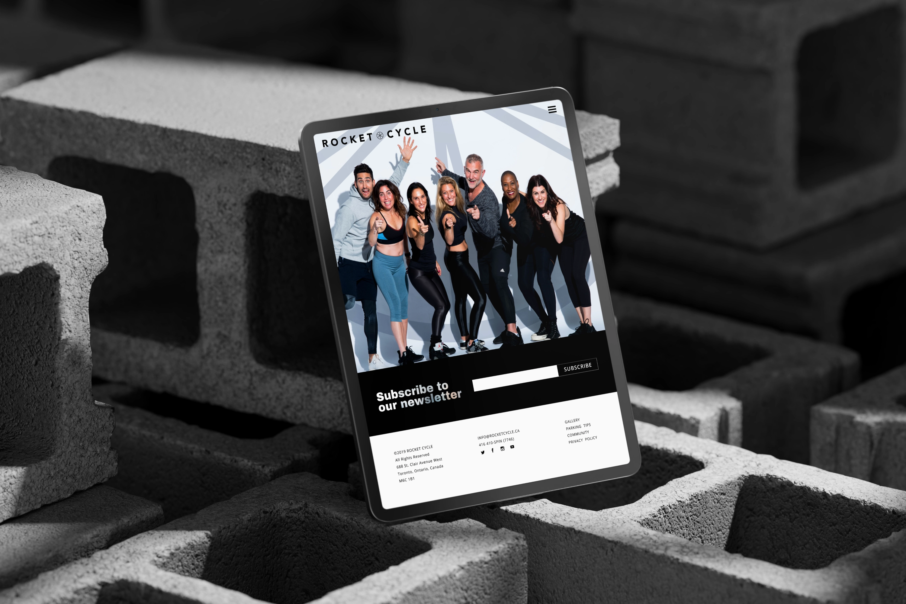 RocketCycle.ca viewed on a tablet