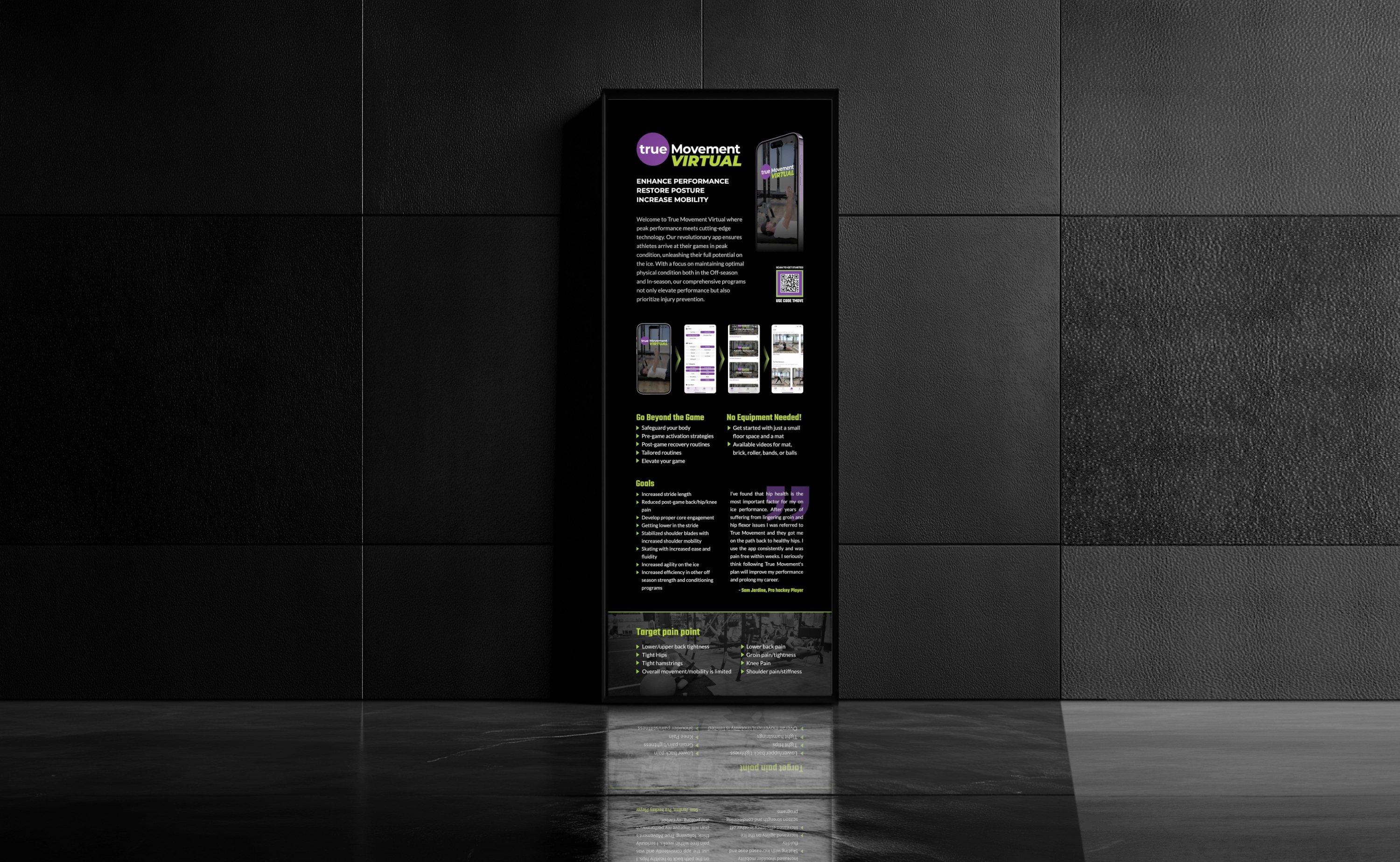True Movement Poster displayed on a wall