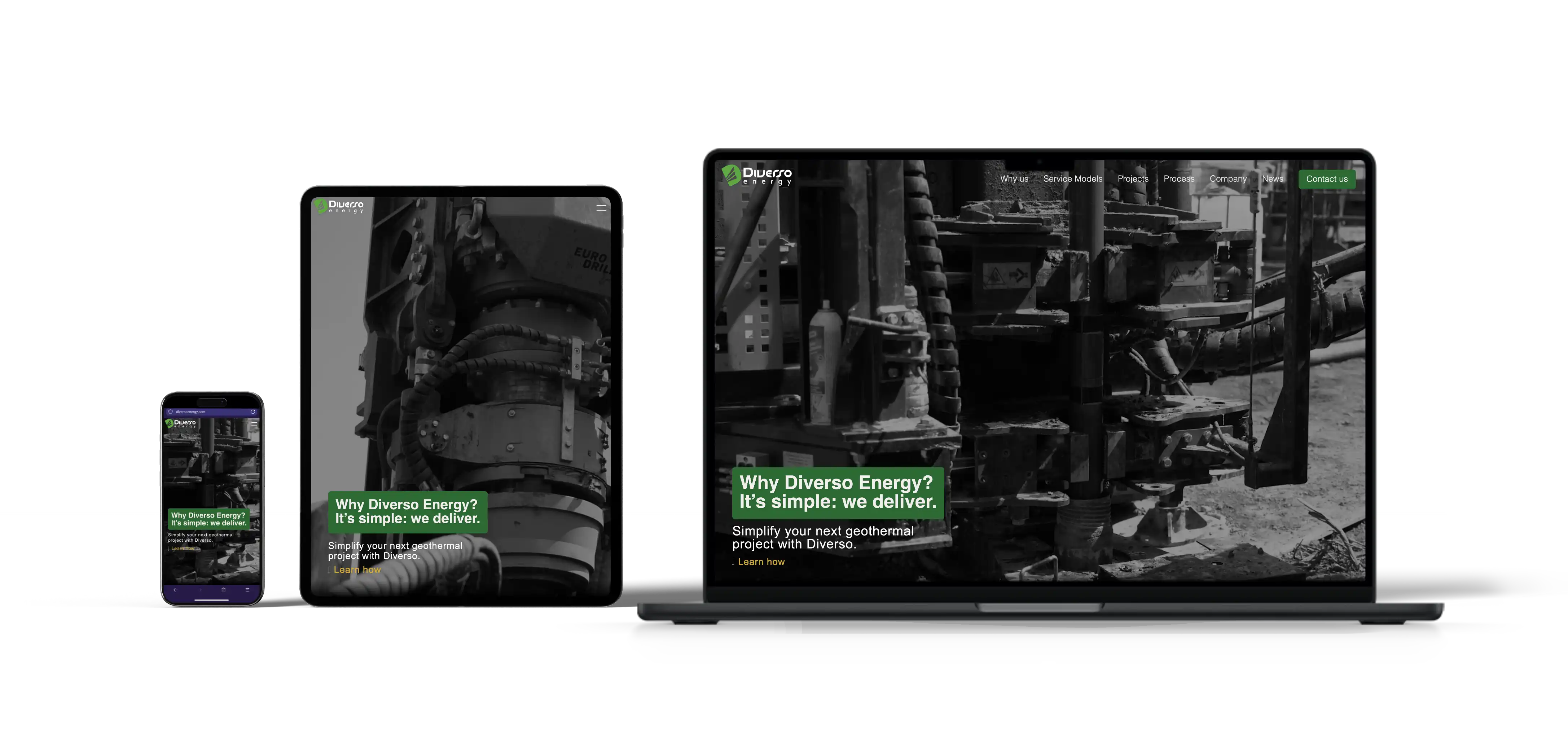 DiversoEnergy.com viewed on multiple devices