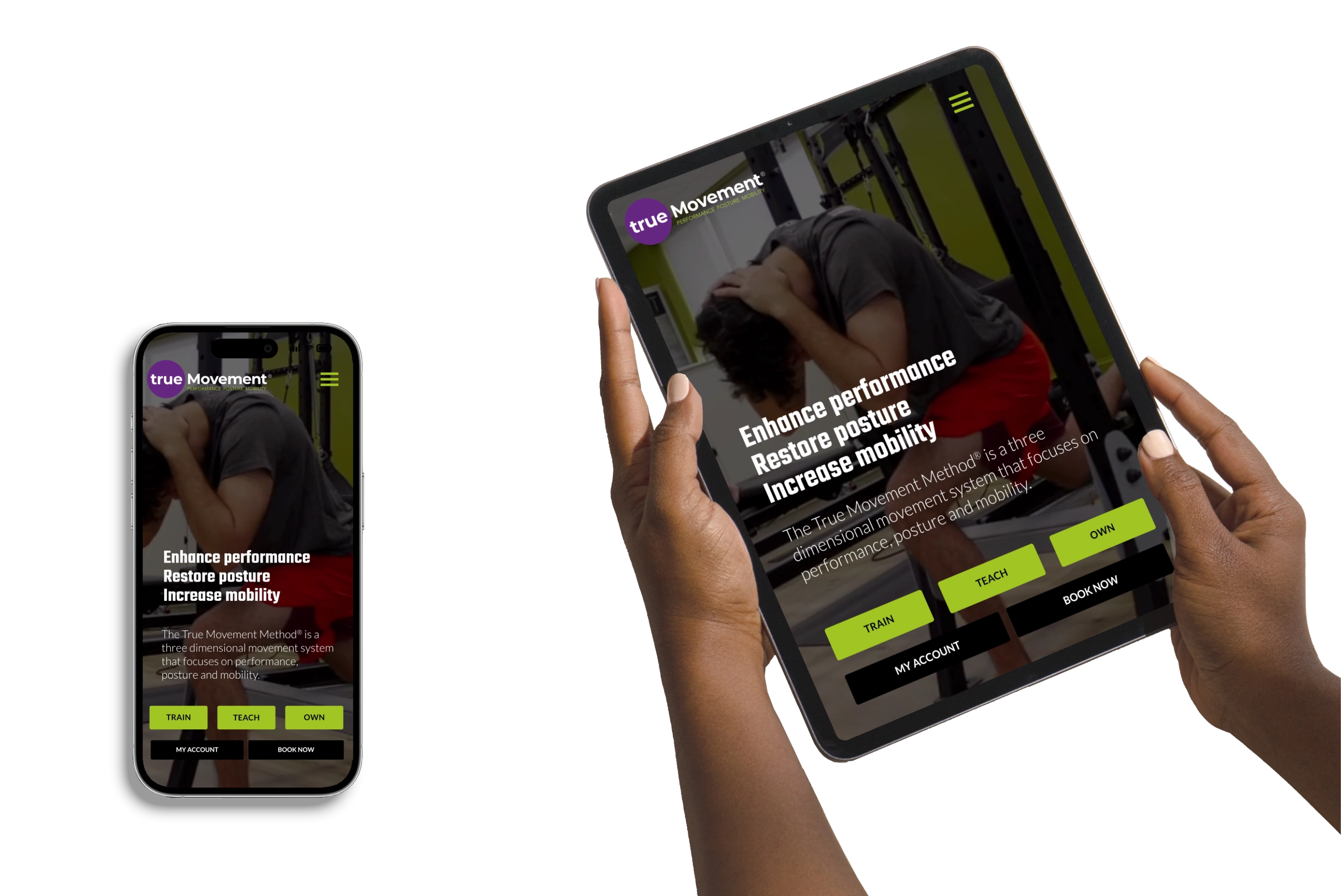 TrueMovement.ca on a mobile devices