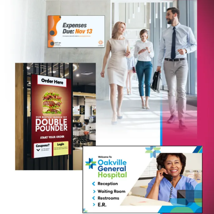 typical digital signage screen