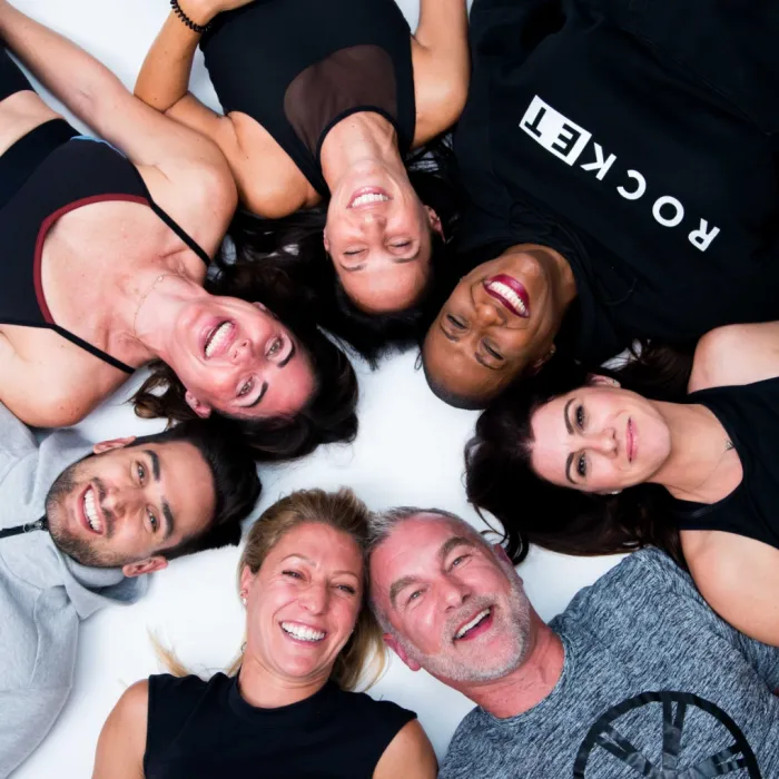 group of spin instructors